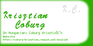 krisztian coburg business card